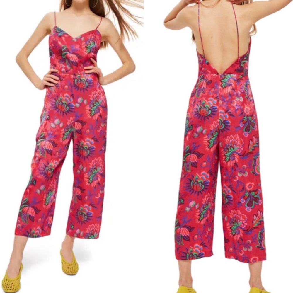 TOPSHOP Floral Jumpsuit